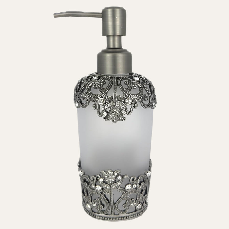 Celestia Glow – Modern Decorative Bathroom Accessory Handmade Soap Dispenser, 9 oz
