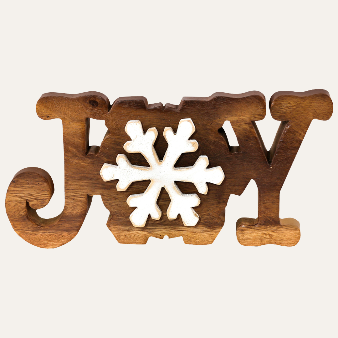 Hand-carved wooden sculpture titled "Pure Joy" by LAY032, showcasing intricate craftsmanship as a decorative wooden décor accent.