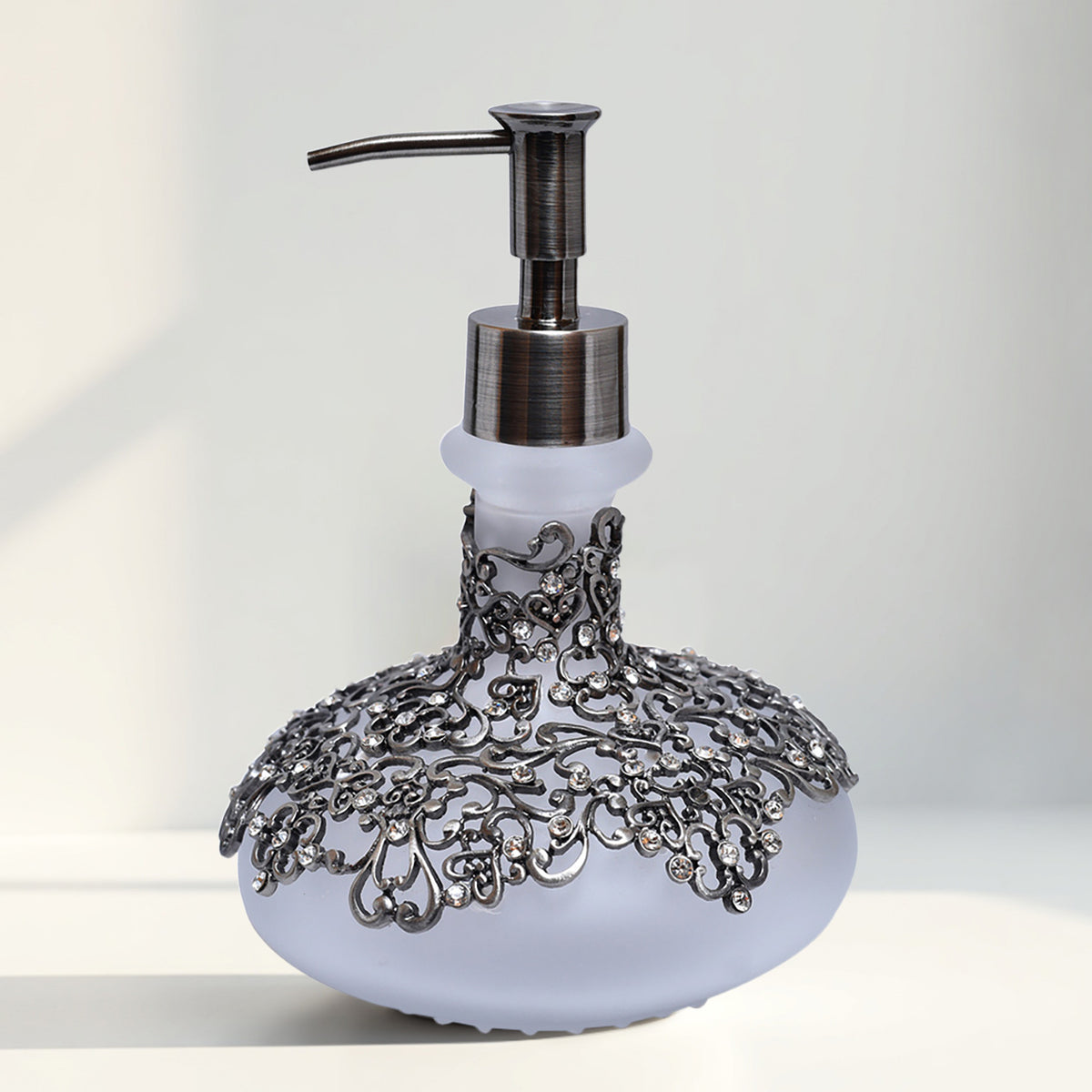 Elegant Haven – Modern Decorative Bathroom Accessory Handmade Soap Dispenser, 12.5 oz - Decozen