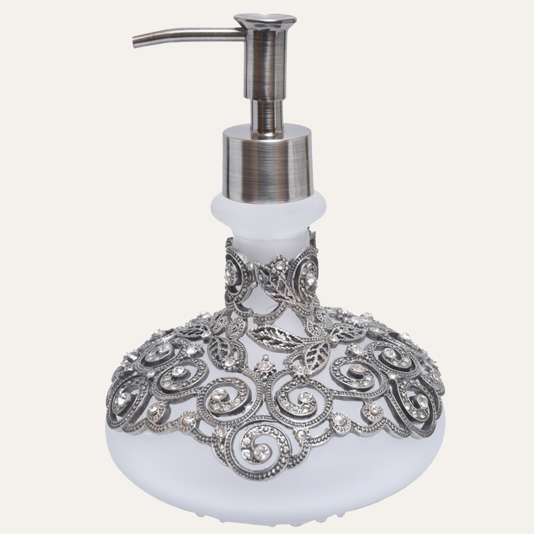 The Millicent - Modern Decorative Bathroom Accessory Handmade Soap Dispenser 12.5oz - Decozen