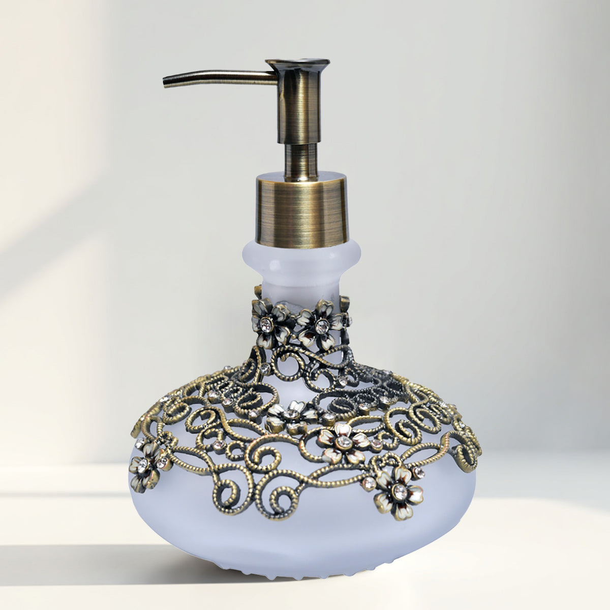 Catiana Grace – Modern Decorative Bathroom Accessory Handmade Soap Dispenser, 12.5 oz - Decozen