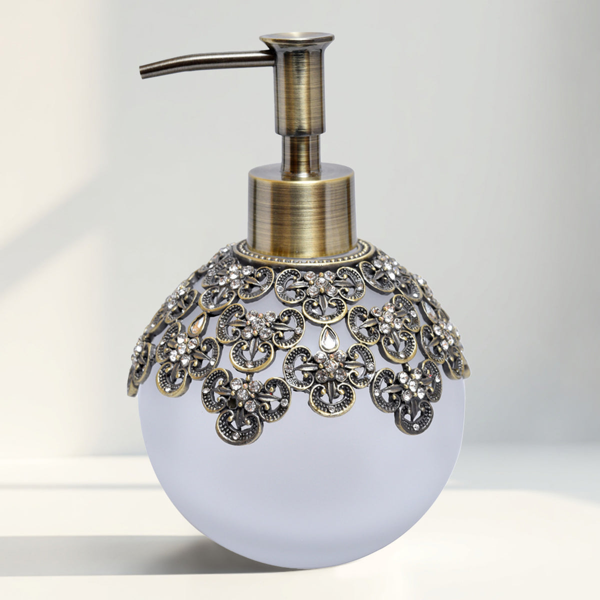 Colette Charm – Modern Decorative Bathroom Accessory Handmade Soap Dispenser, 11.5 oz - Decozen
