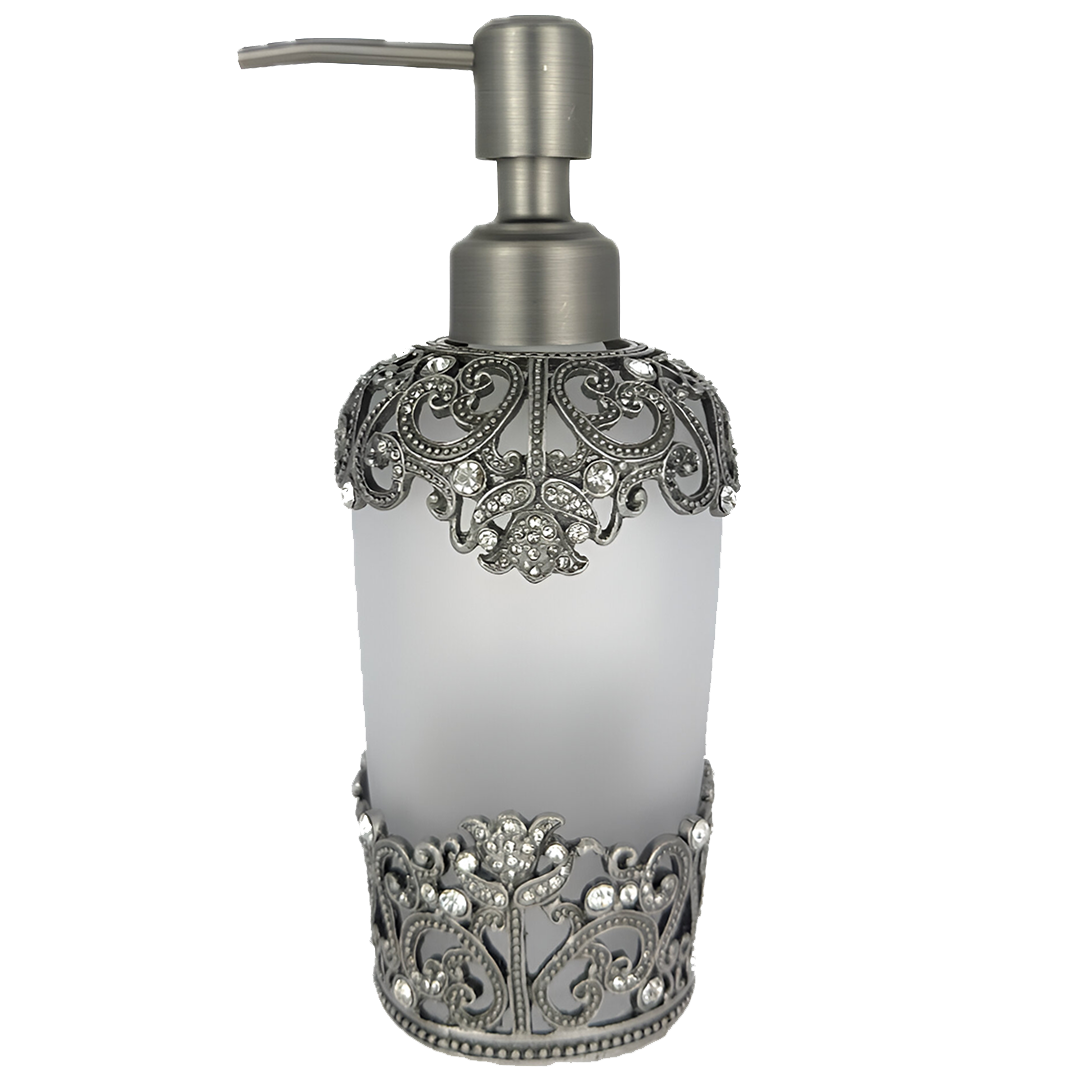 Celestia Glow – Modern Decorative Bathroom Accessory Handmade Soap Dispenser, 9 oz - Decozen