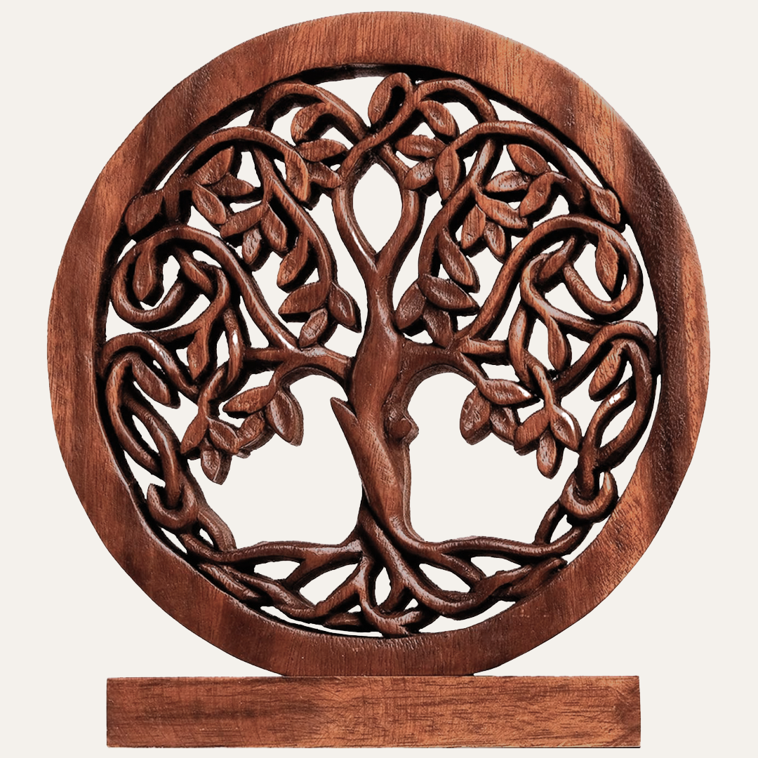 Travilah Tree of Life Wooden Sculpture - Medium - Decozen