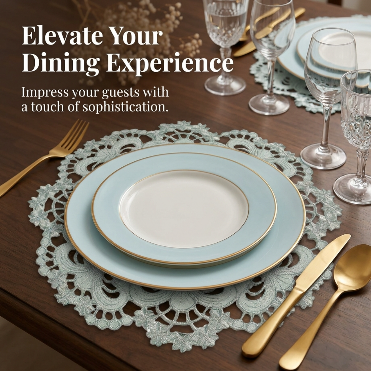 Gray Round Doilies – Creola Collection, 15 Inch