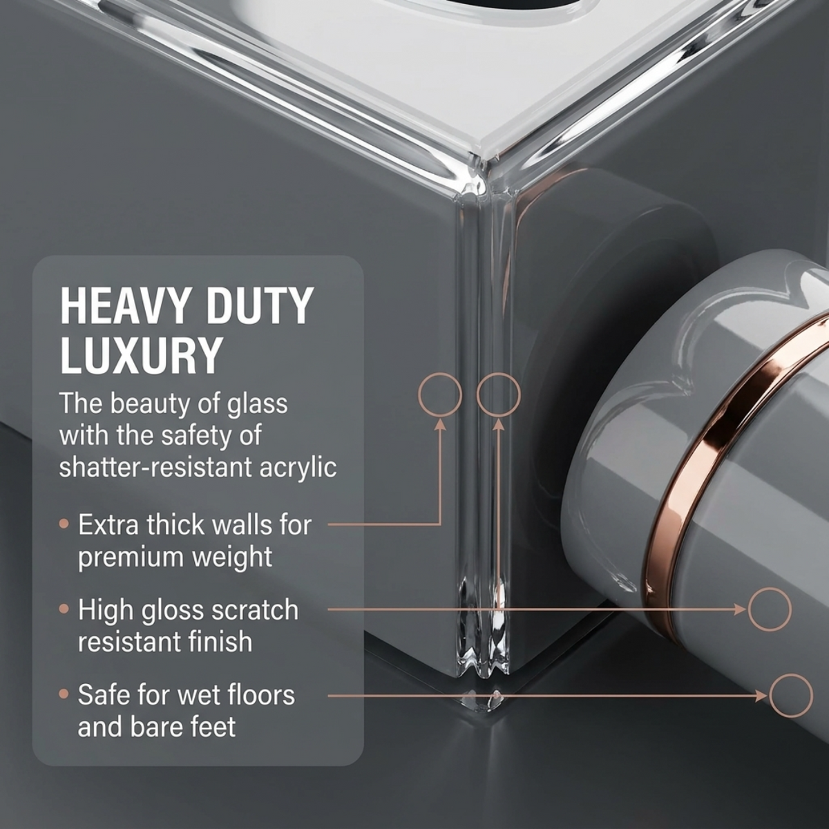 Acrylic Bathroom Set – Elegant Haven, 4 Piece