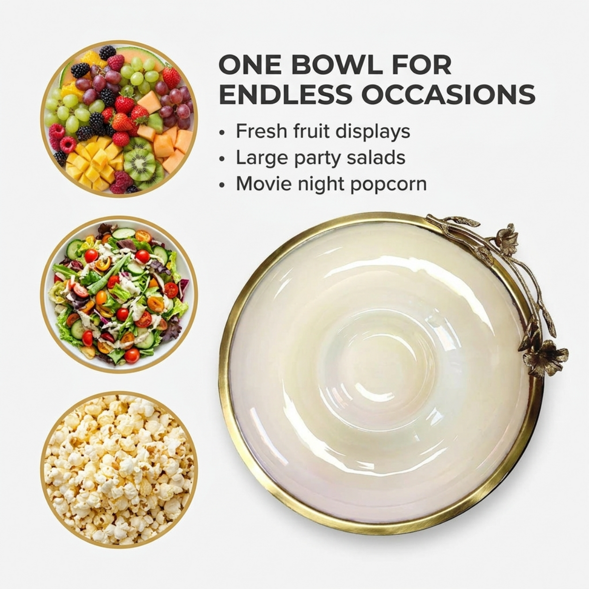 Chip and Dip Platter – Large Ceramic Snack Serving Set with Rosemary Accent