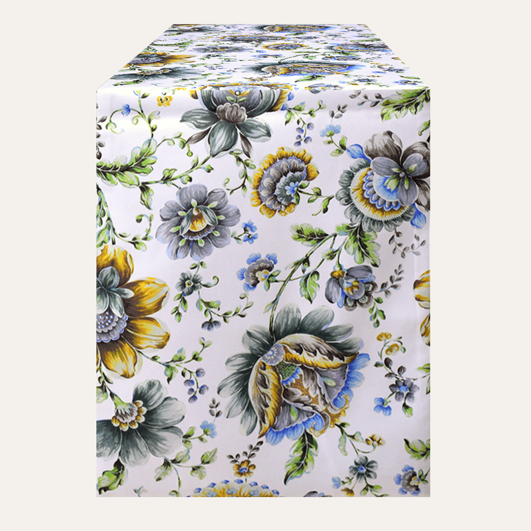 Printed Table Runner - Jaco Blue