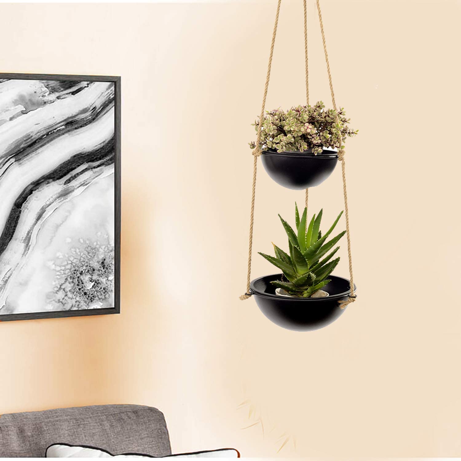 Hanging Planter with 2 Pots - Decozen