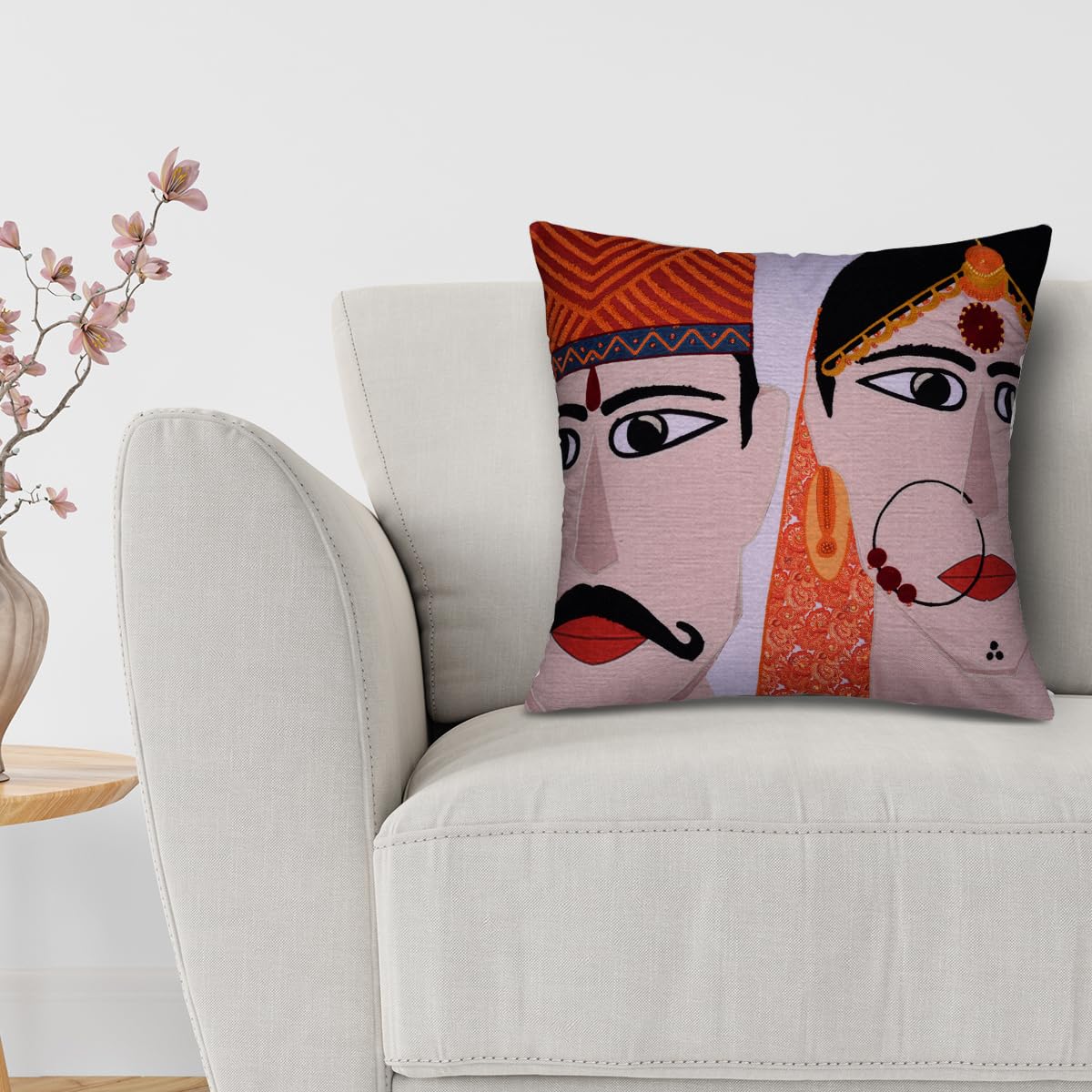 Man and Woman Printed Design Throw Pillow Covers - Decozen