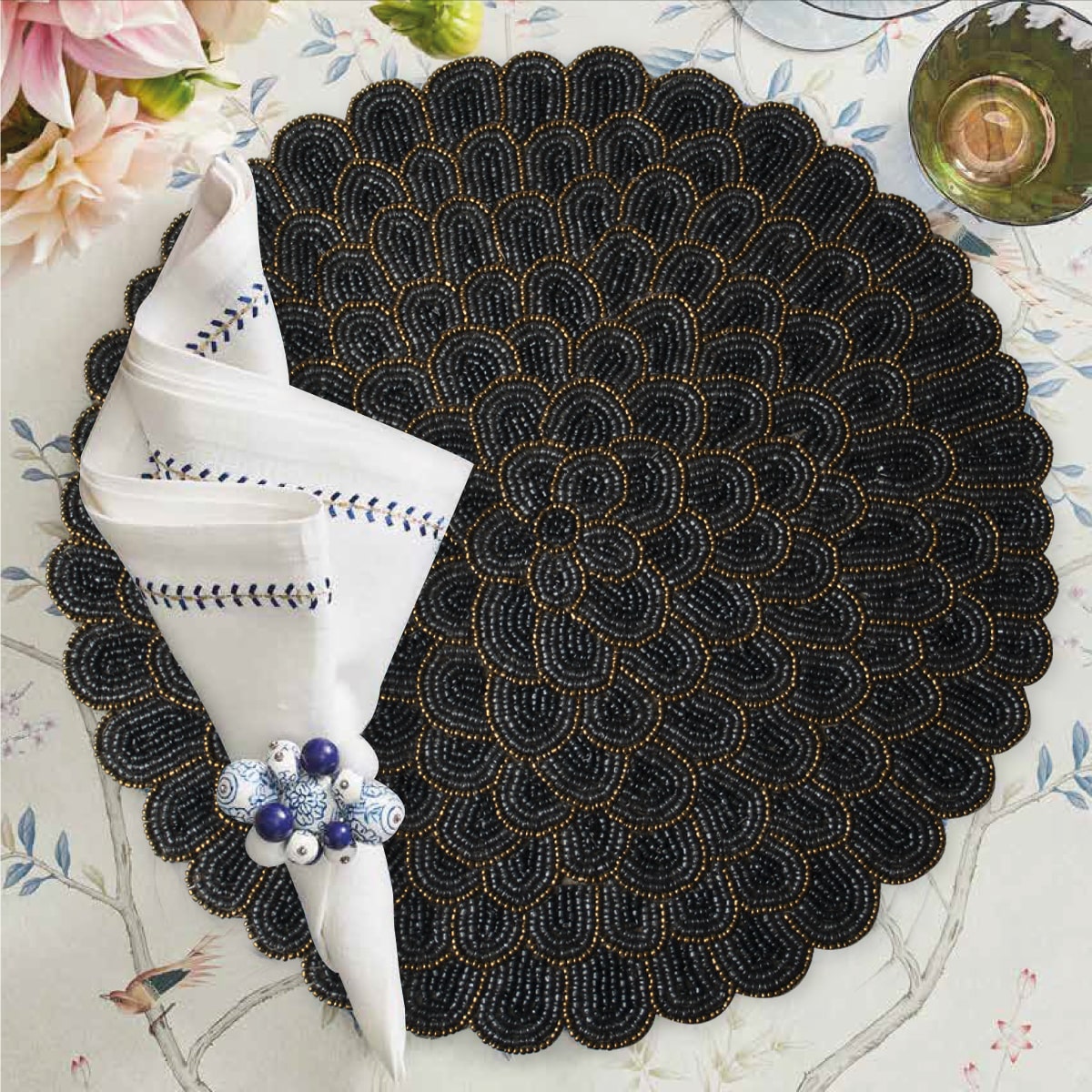 Stylish Beaded Placemats - Decozen