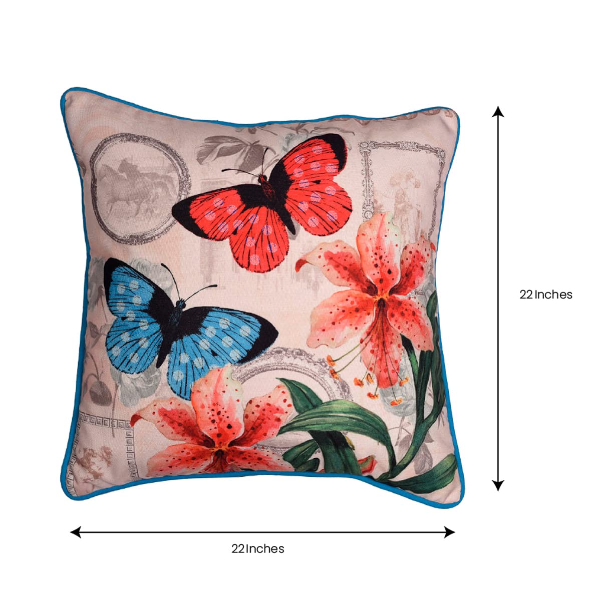 Butterflies printed design throw pillow cover from LD2018013, featuring colorful butterfly patterns on soft cushion fabric.