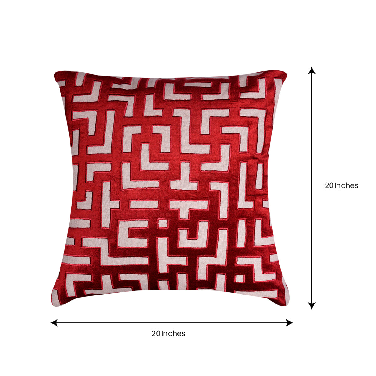 Red Throw Pillow Covers - 20 x 20 inches - Decozen