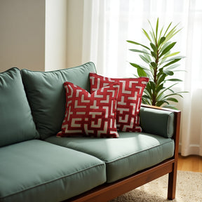 Red Throw Pillow Covers - 20 x 20 inches - Decozen