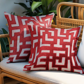 Red Throw Pillow Covers - 20 x 20 inches - Decozen