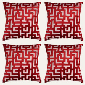 Red Throw Pillow Covers - 20 x 20 inches - Decozen