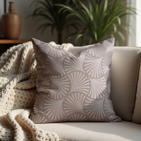 Beige Brown Throw Pillow Covers - 20 x 20 inches