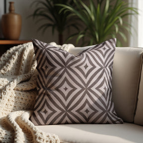 Beige Brown Throw Pillow Covers - 20 x 20 inches