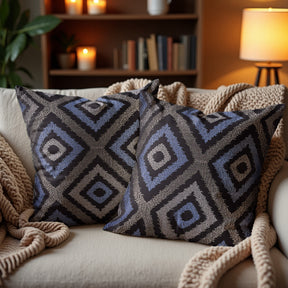 Blue Gray Throw Pillow Covers - 20 x 20 inches