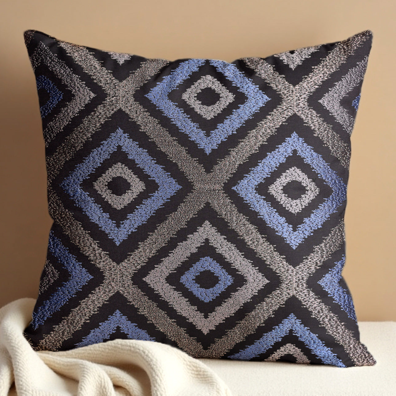 Blue Gray Throw Pillow Covers - 20 x 20 inches