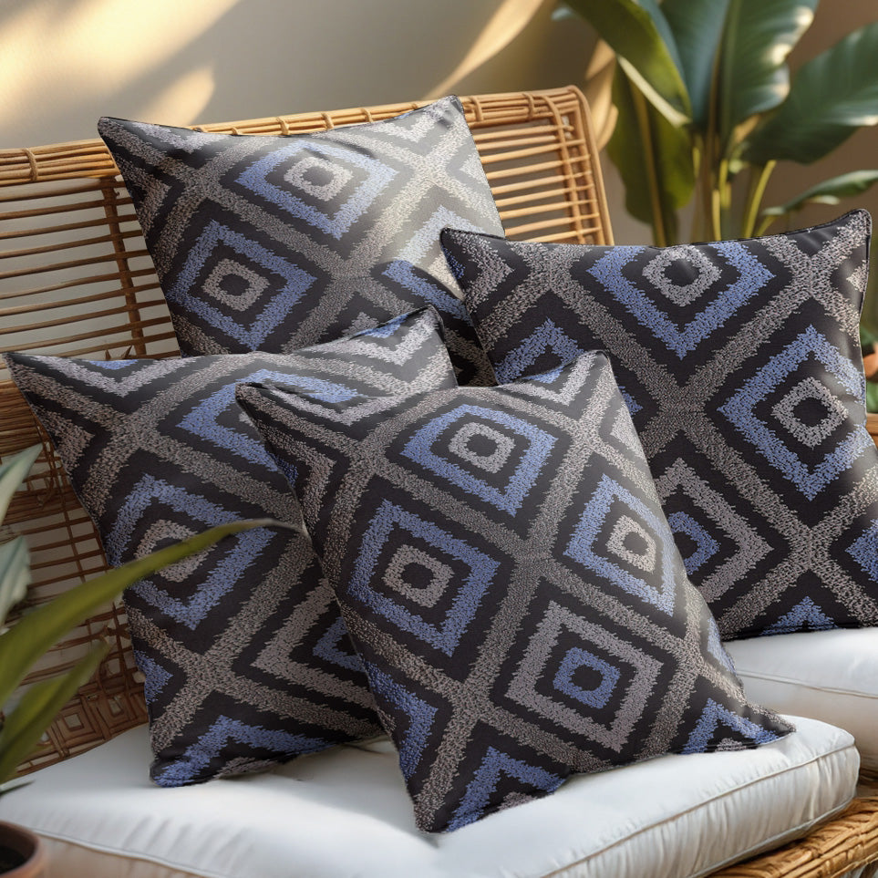 Blue Gray Throw Pillow Covers - 20 x 20 inches