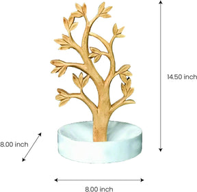 Timber Grace – Solid Wood Jewelry Tree, Handmade Decorative Organizer Stand - Decozen