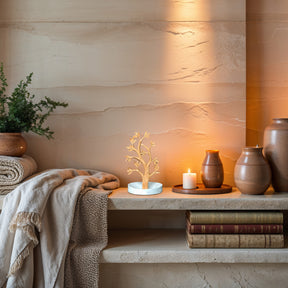 Timber Grace – Solid Wood Jewelry Tree, Handmade Decorative Organizer Stand - Decozen