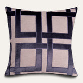 Beige and brown throw pillow cover from #020, 20x20 inches, soft fabric, perfect for sofa or bed decor.