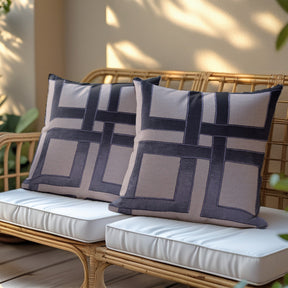 Beige Brown Throw Pillow Covers - 20 x 20 inches