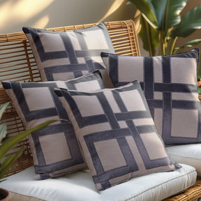 Beige Brown Throw Pillow Covers - 20 x 20 inches