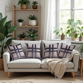 Beige Brown Throw Pillow Covers - 20 x 20 inches