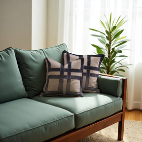 Beige Brown Throw Pillow Covers - 20 x 20 inches