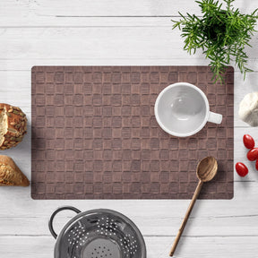 Set of 4 and 6 PVC placemats from 618EVA-7-3-4, featuring colorful, textured plastic surface for dining protection and decoration.