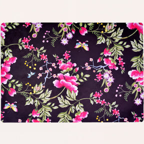 Set of four floral design cork-backed placemats, ATKP-12CK, featuring colorful flower patterns on durable cork.