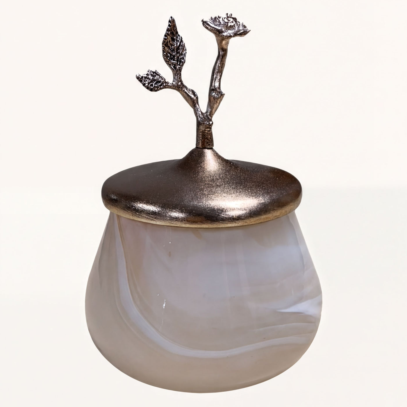 Vintage Rose Collection cotton ball container for bath décor, featuring floral design and elegant ceramic finish.