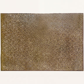 Set of 6 gold PVC cut-out placemats with intricate designs, perfect for protecting surfaces and enhancing table decor.