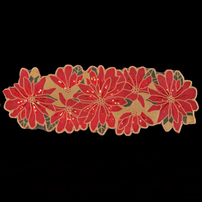 Beaded Christmas Red table runner by RNR CM 20-1, featuring festive red beads on a fabric runner for holiday decor.