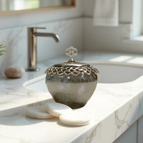 The Arabesque Collection - Cotton Ball Container - Decozen 