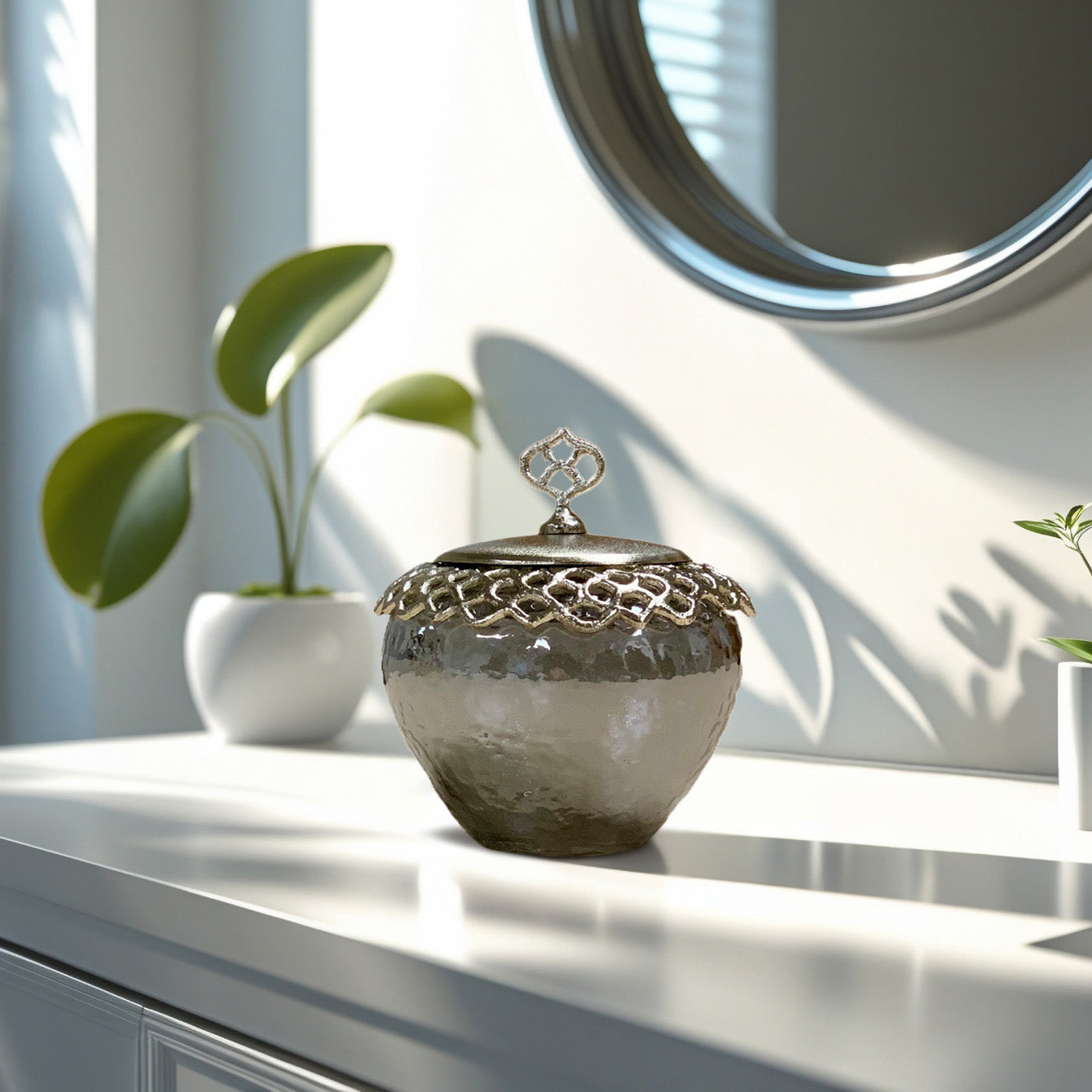 The Arabesque Collection - Cotton Ball Container - Decozen 