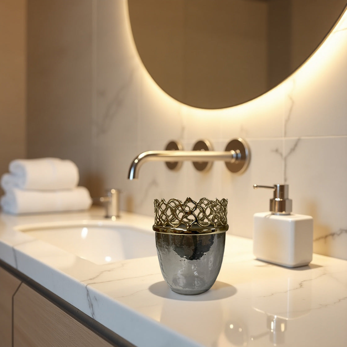 Grace Essence – Elegant Bathroom Tumblers Handmade Modern Decorative Accessories - Decozen