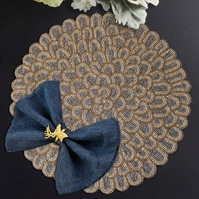 Stylish Beaded Placemats - Set of 2