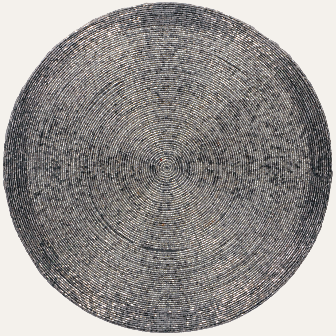 Dylian Grace – Beaded Placemats, The Dylian Collection Elegant Decorative Dining Table Décor 14 inch - Decozen