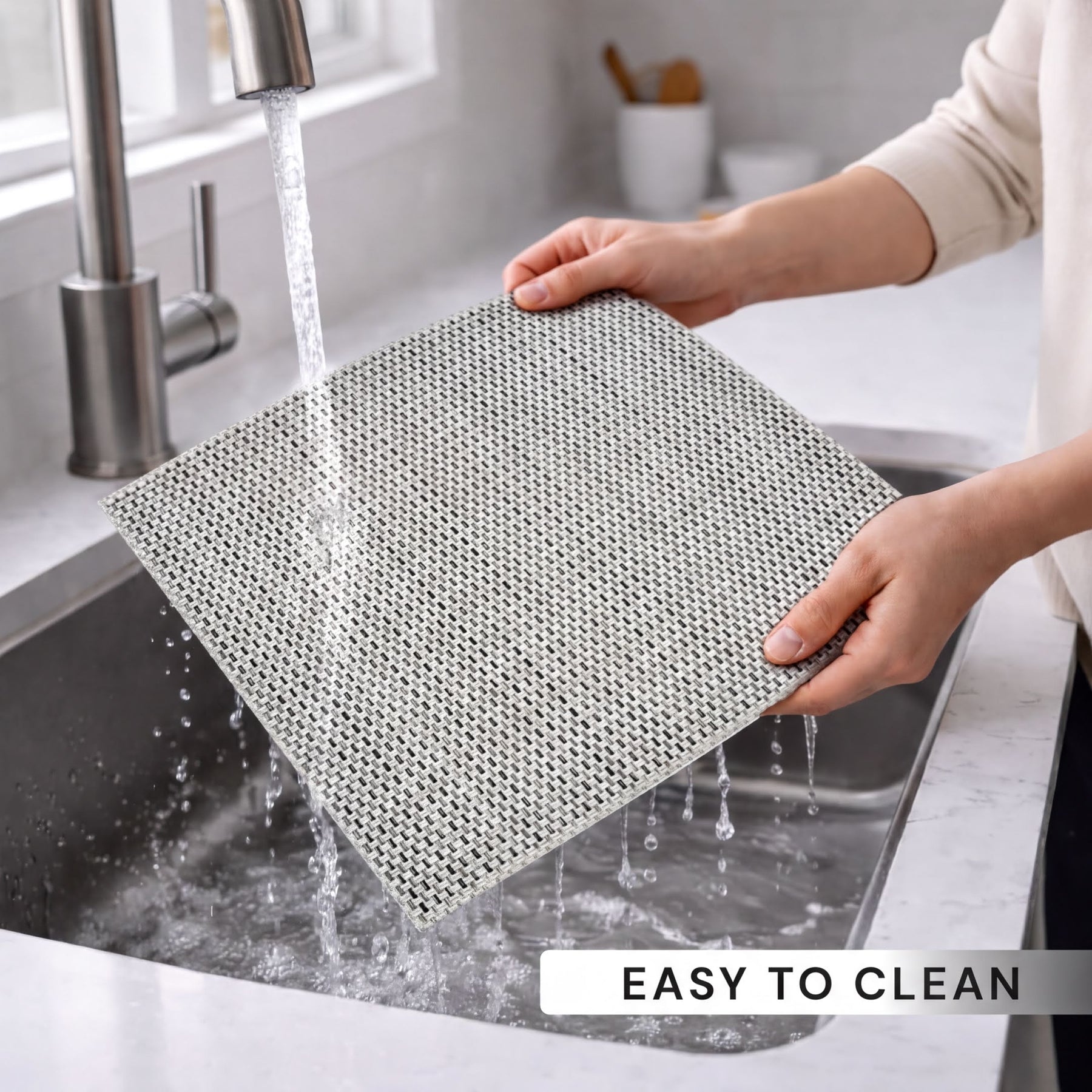 Set of four PVC placemats from 618PVC-1-10-4, featuring durable, colorful, and easy-to-clean table protectors.