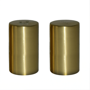 Salt and pepper shakers with rosemary accents, designed as kitchen décor, featuring a stylish and functional tabletop set.