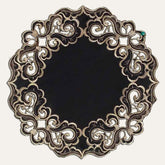 Black Gold Table Doilies - Granada Collection - Decozen