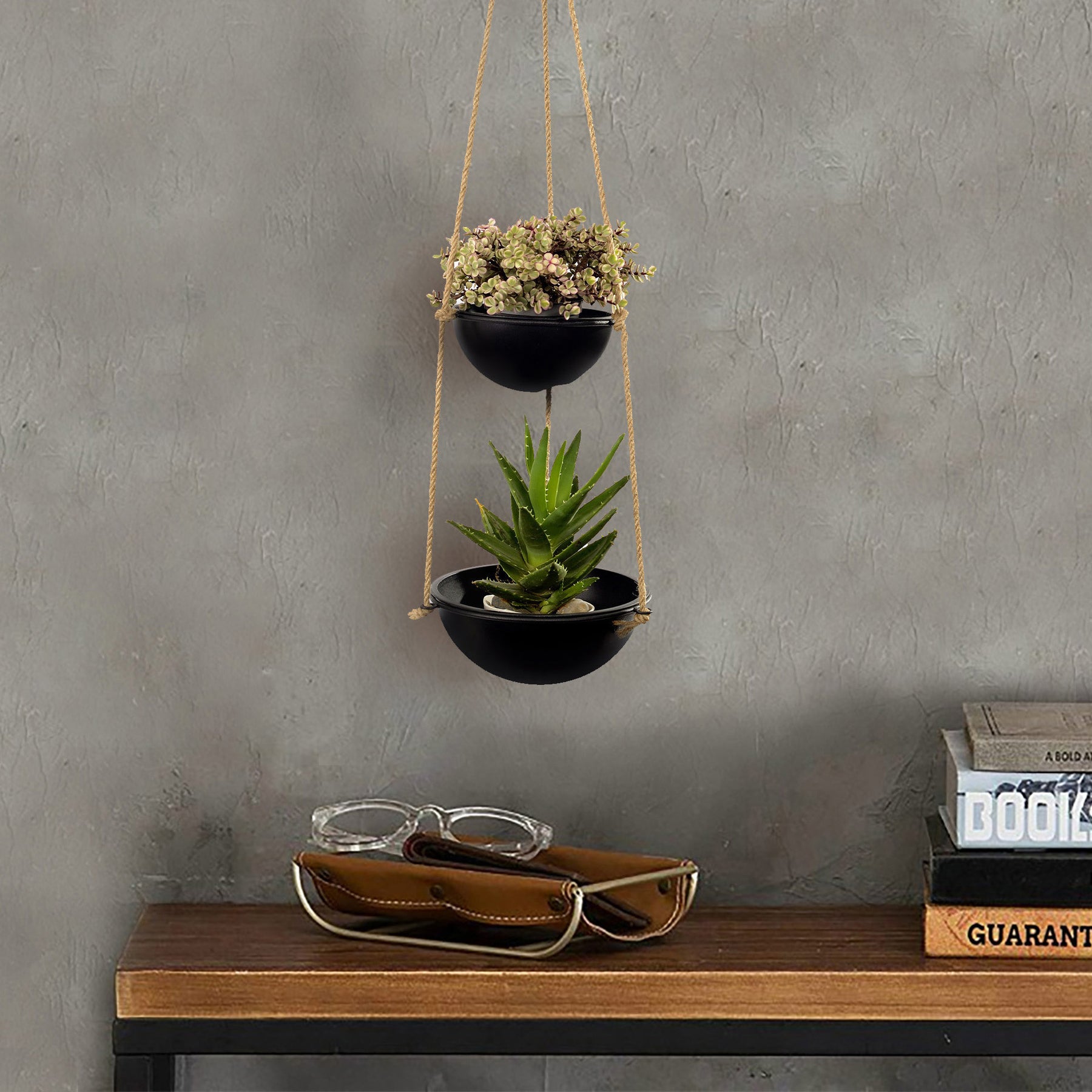 Hanging Planter with 2 Pots