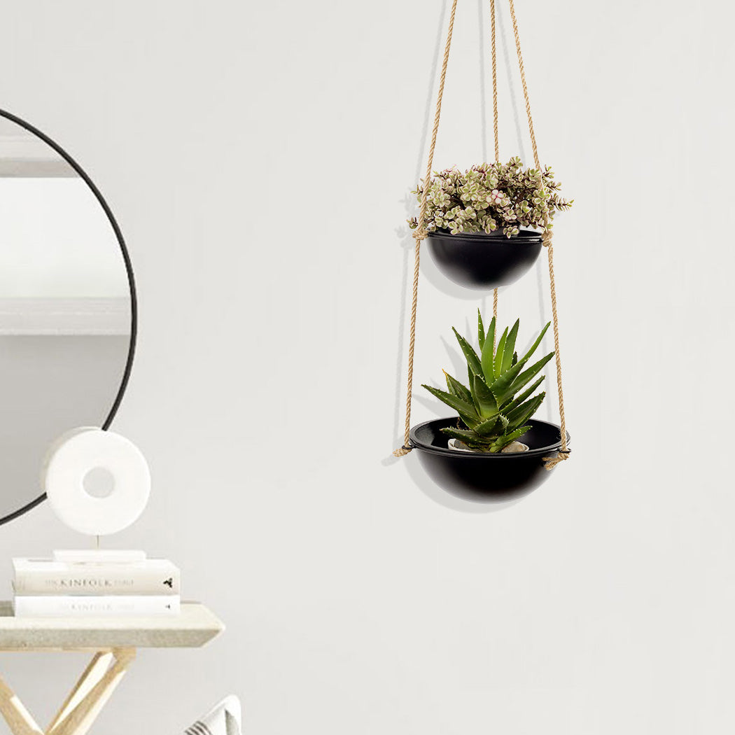 Hanging Planter with 2 Pots