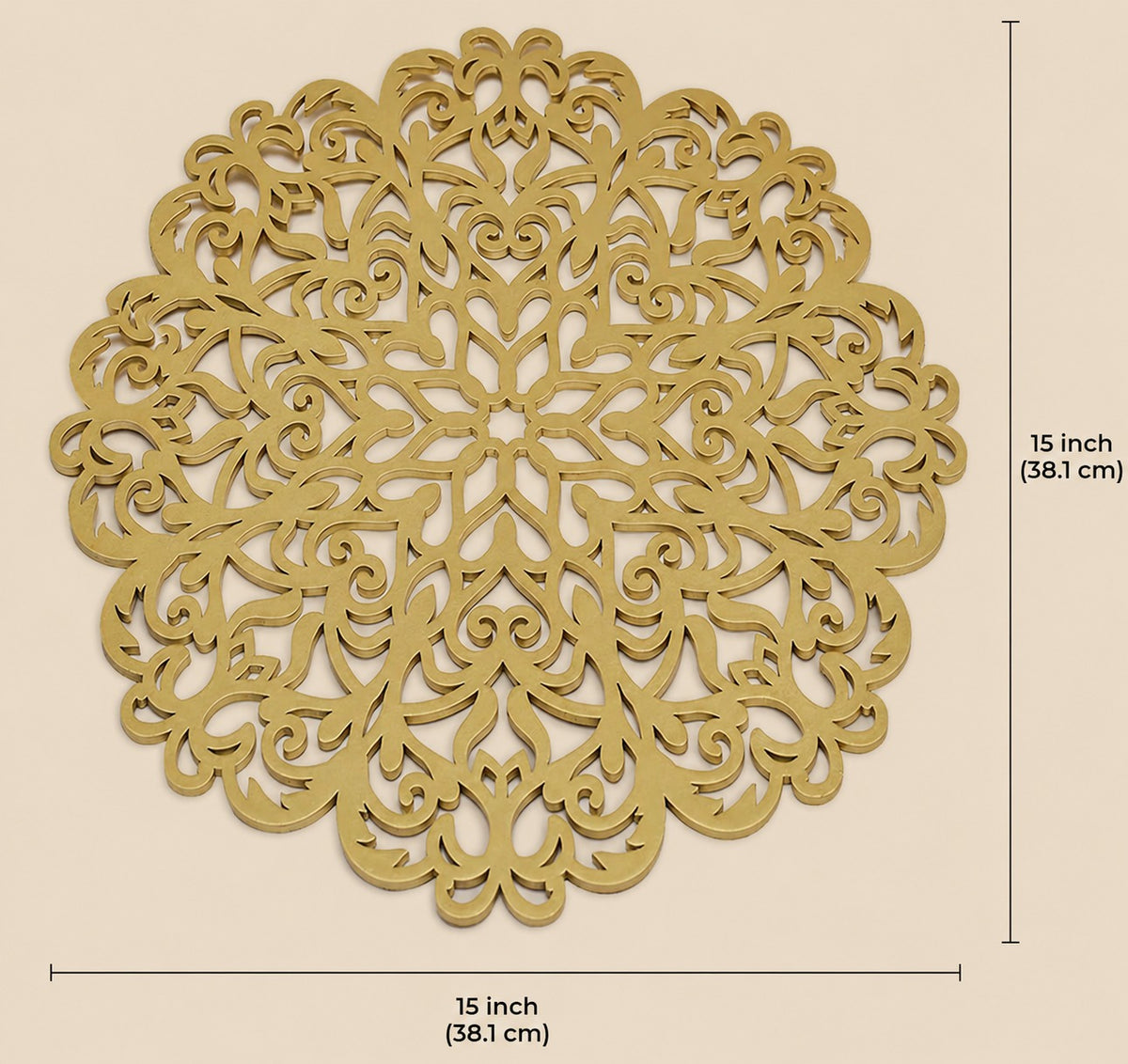 Gold Wooden Trivet | Hand Carved Placemats for Dining Table - Heat & Scratch Resistant