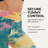 Yogazen Women's High-Waist Printed Capri Leggings – Yellow/Green