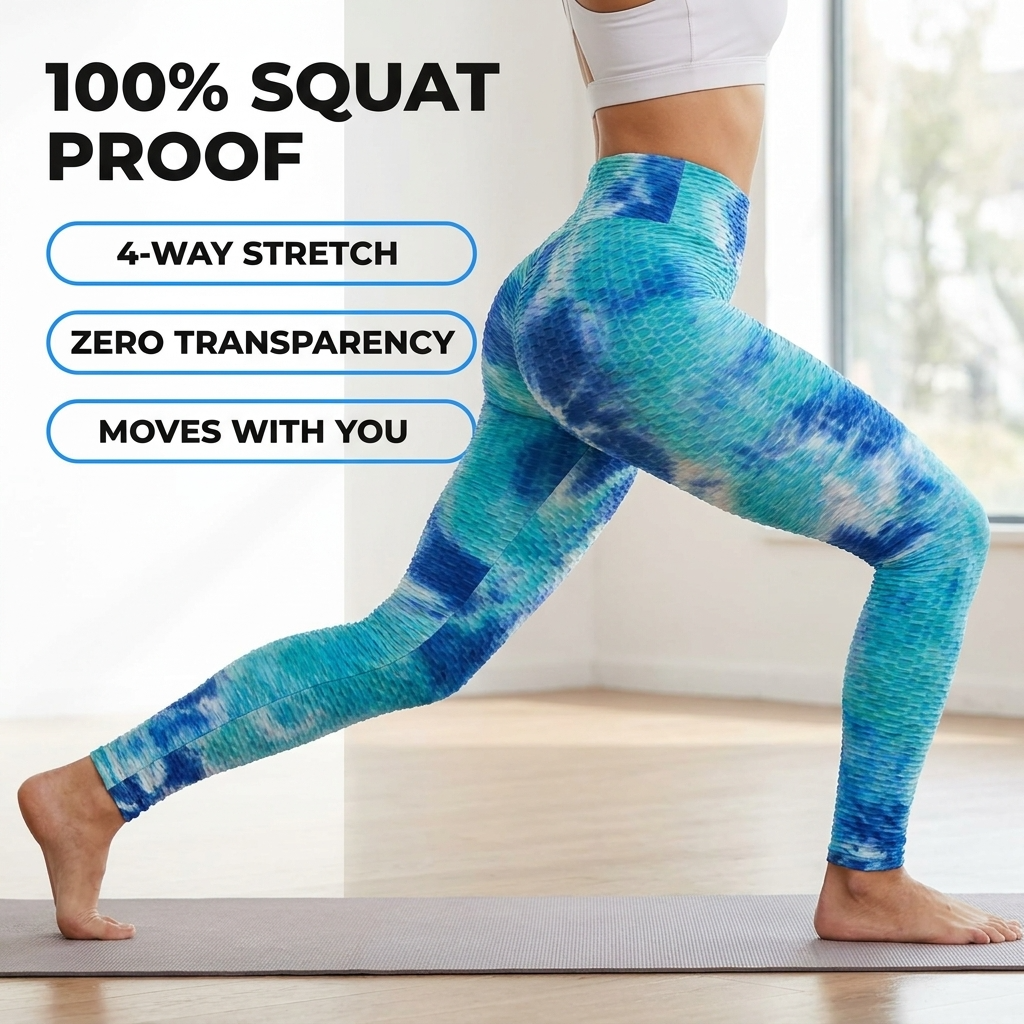 Yogazen Women's High-Waist Capri Leggings – Tummy-Control Yoga Pants (Camo & Brights)